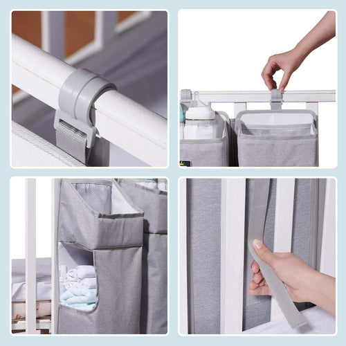 Organizador de pañales para cuna con divisores